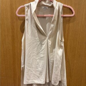 Wilfred 100% silk Sleeveless Cream Blouse